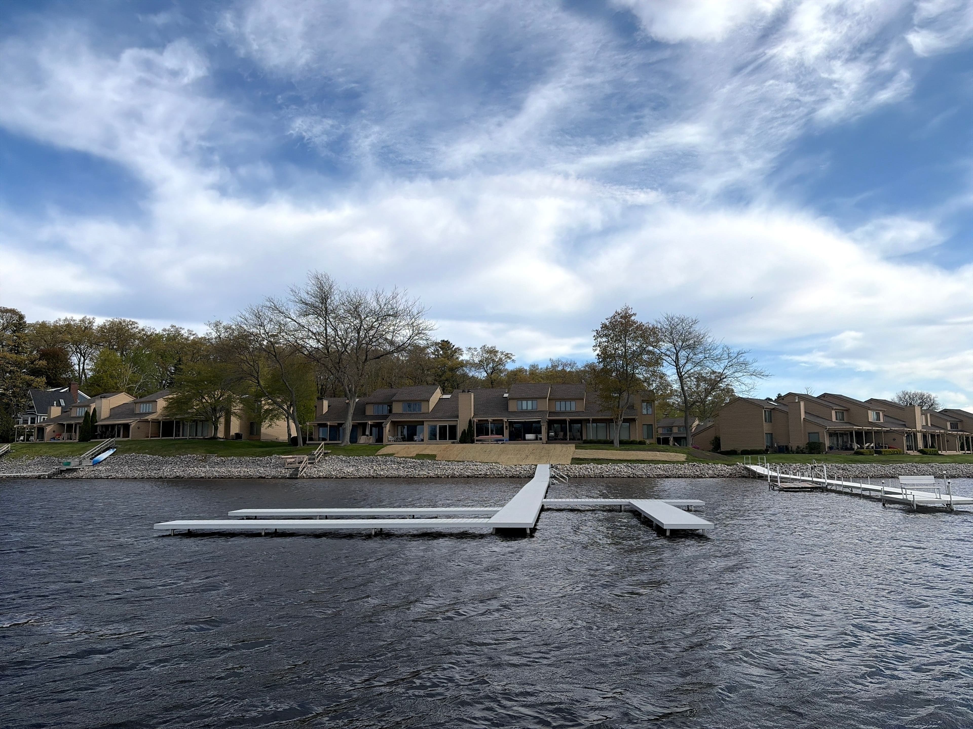 Shoremate dock installation on Spring Lake in West Michigan